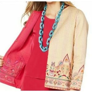NWT Rara Avis By Iris Apfel Quilted Embroidered Jacket Size Large